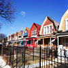 Dutch Colonial Style houses on West End Avenue